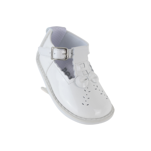 Pex White Patent Bow Emery Shoes
