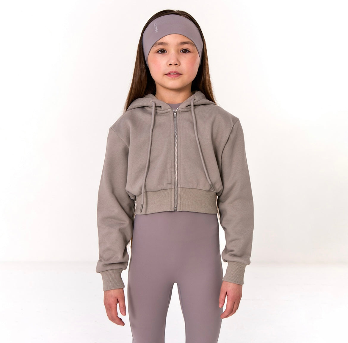 Blanca Sport Girls Grey Cropped Hoodie