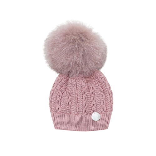 Pangasa Rose Knit Pom Pom Hat
