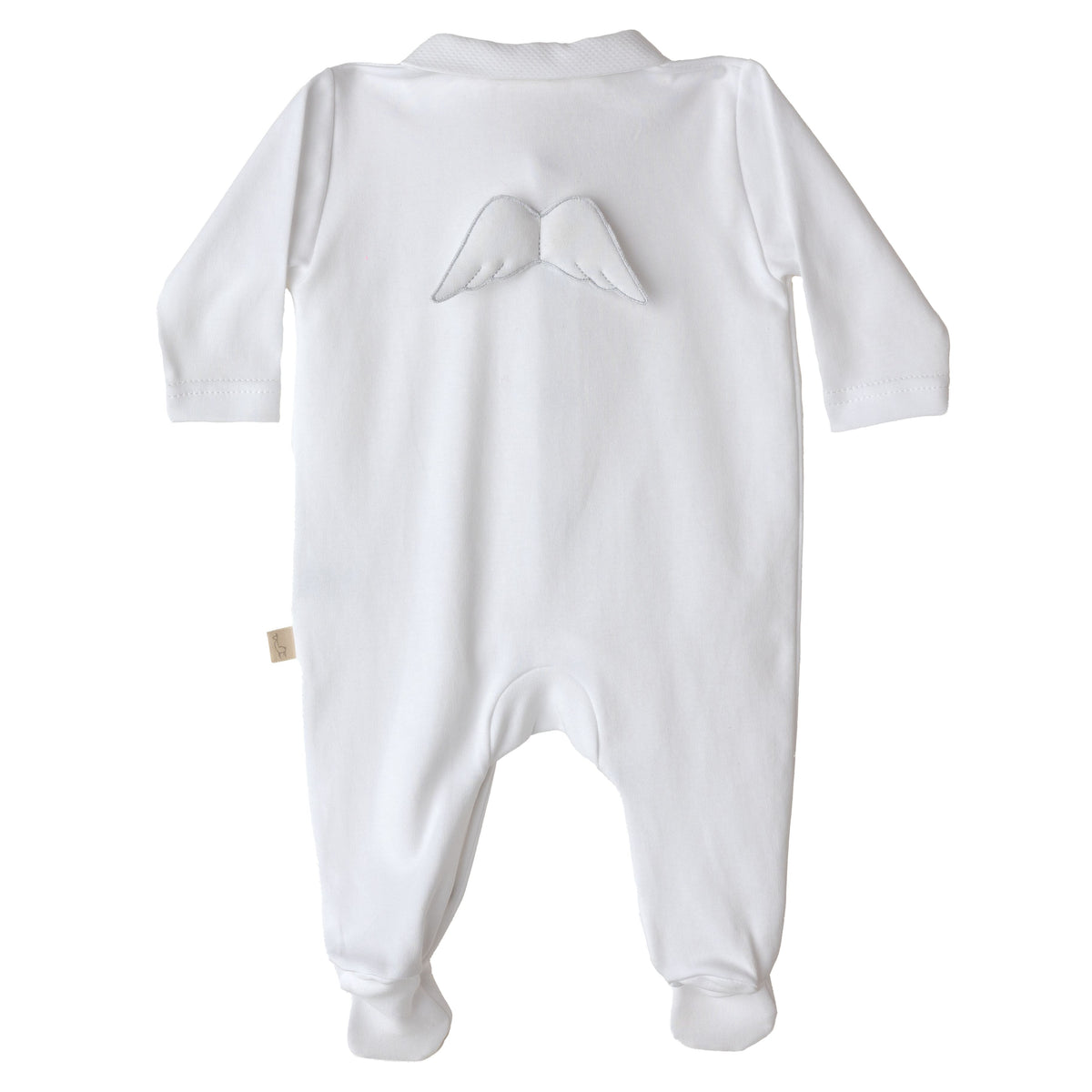 Baby Gi White Cotton Wings Babygrow