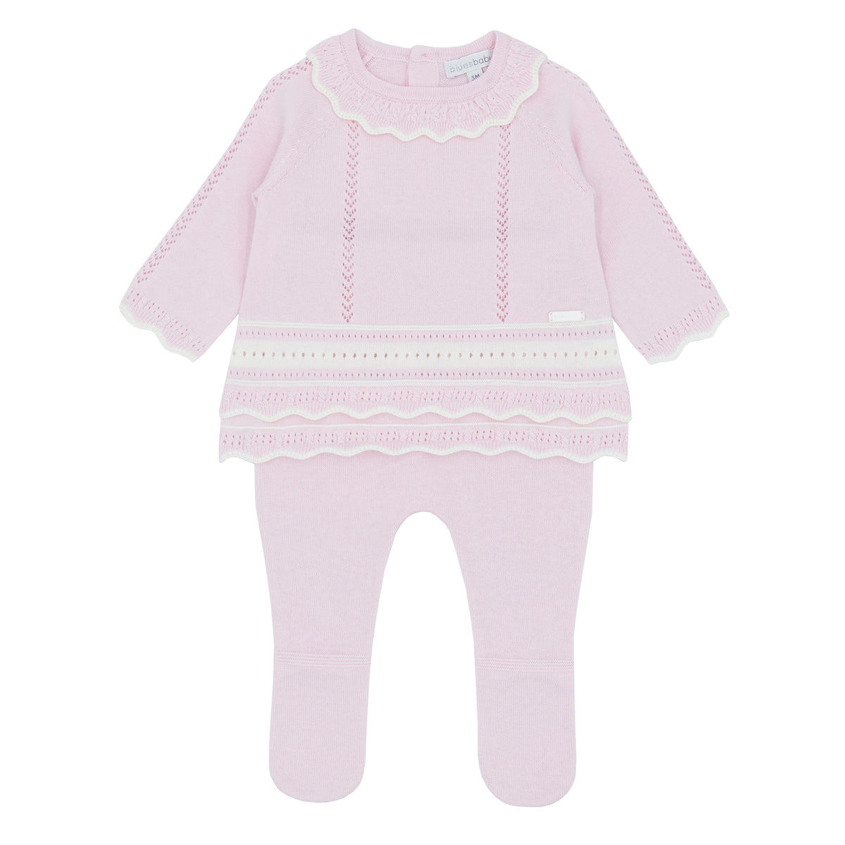 Blues Baby Girls Pink Knit Outfit