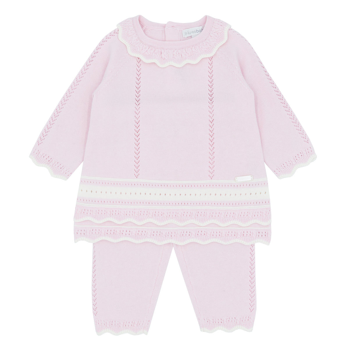 Blues Baby Girls Pink Knit Leggings Set