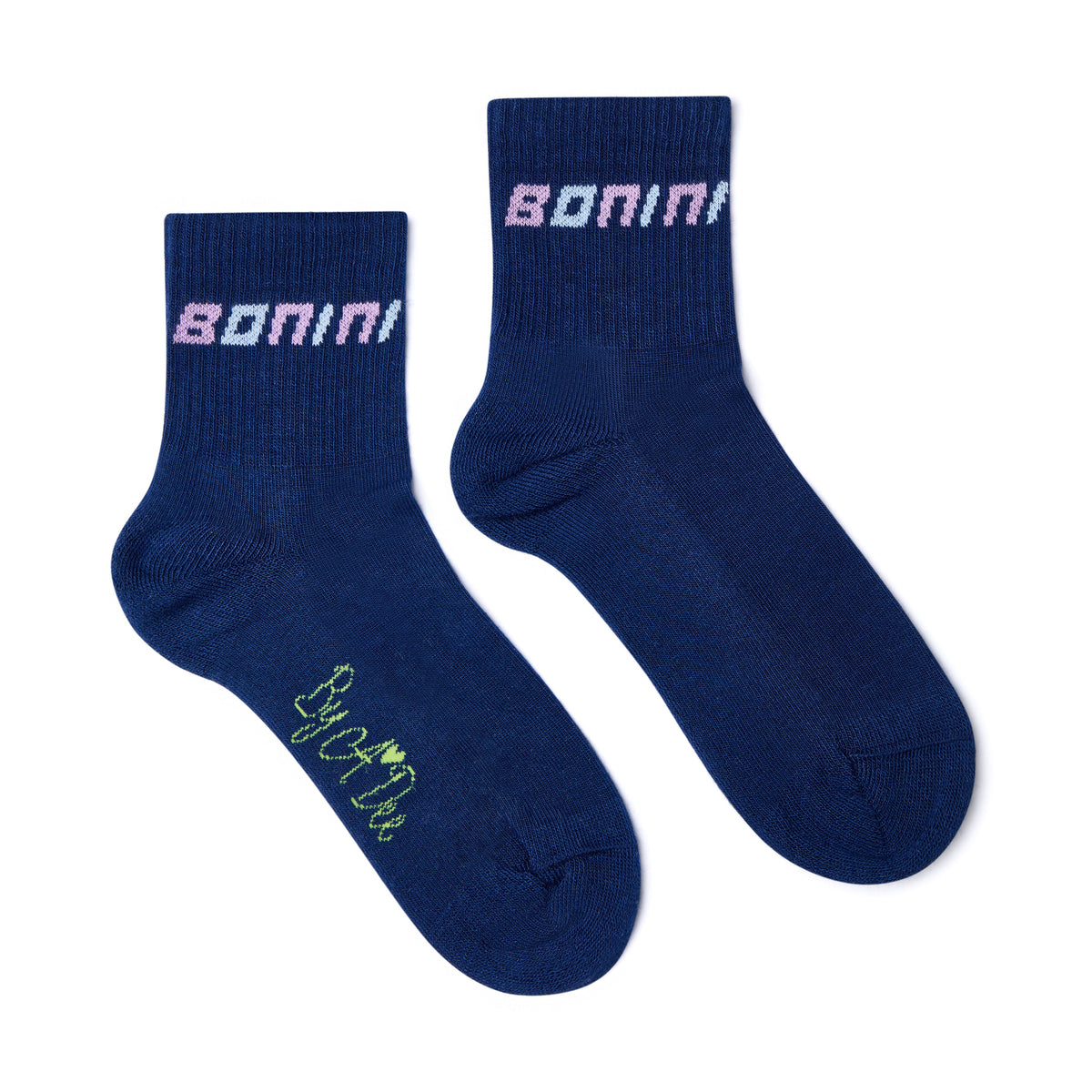 Bonini by A Dee Navy Logo Sport Socks