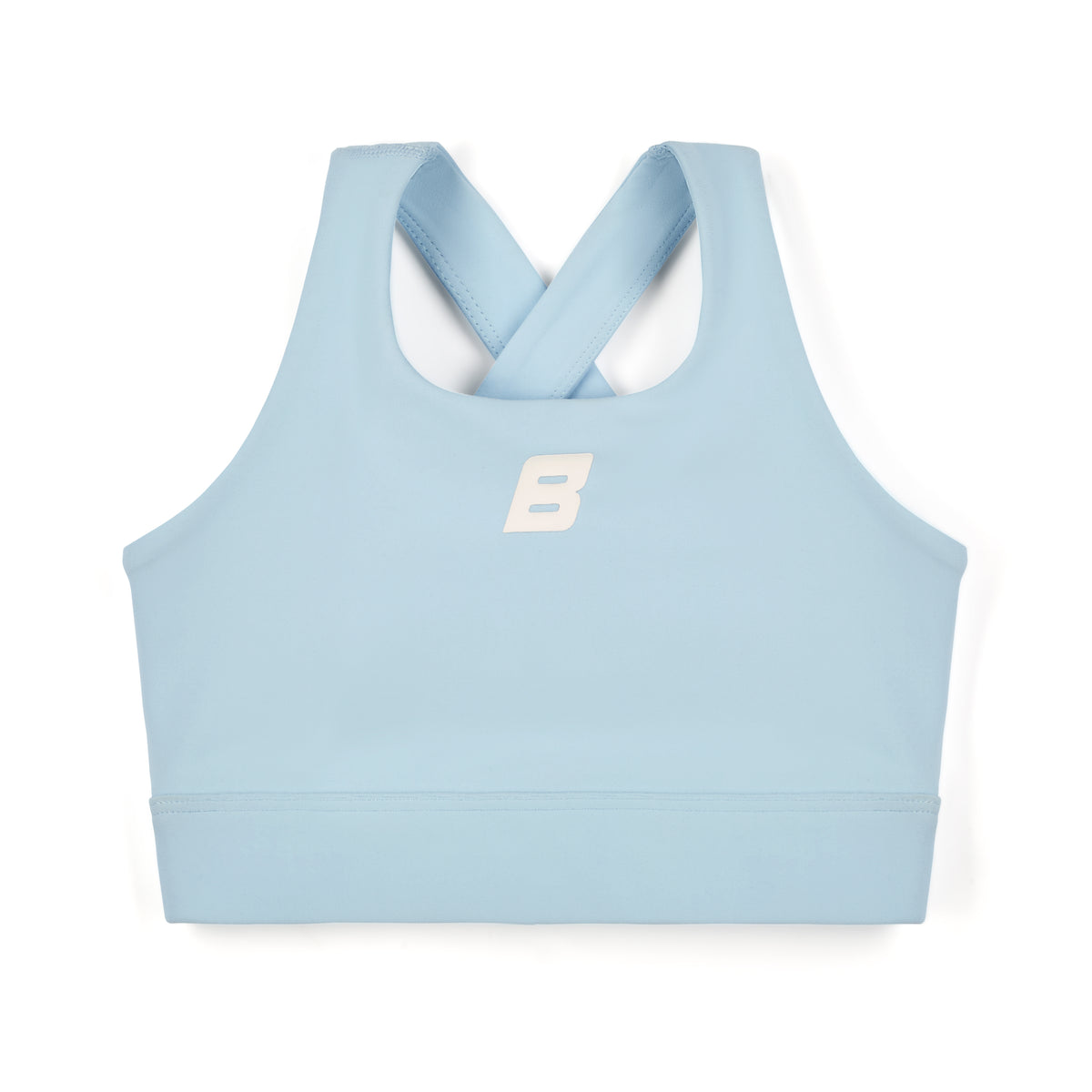 Bonini by A Dee Pale Blue Logo Crop Top