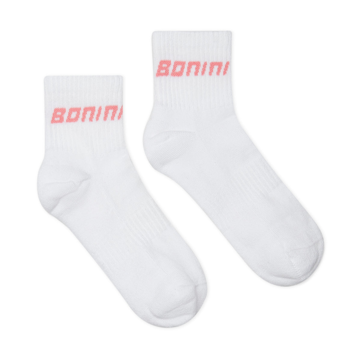 Bonini by A Dee White/Pink Logo Sport Socks