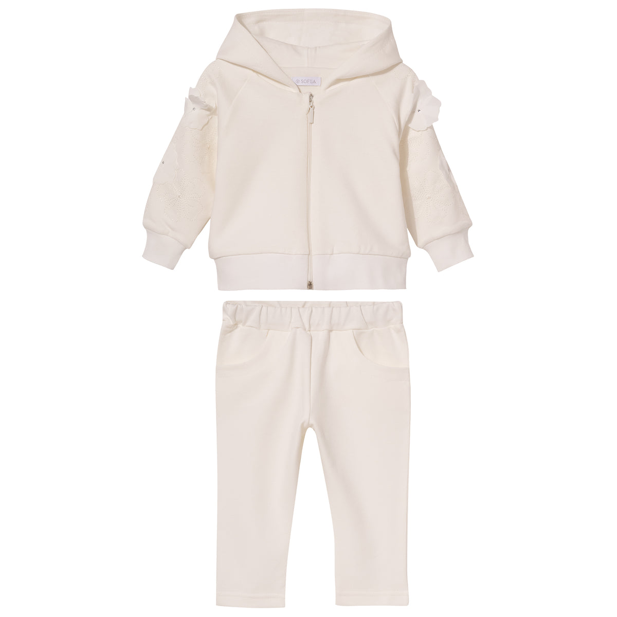Sofija Baby Ivory Flower Tracksuit
