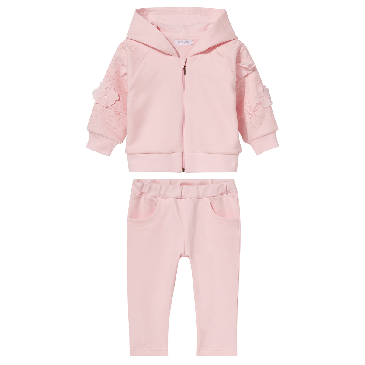 Sofija Baby Pink Flower Tracksuit