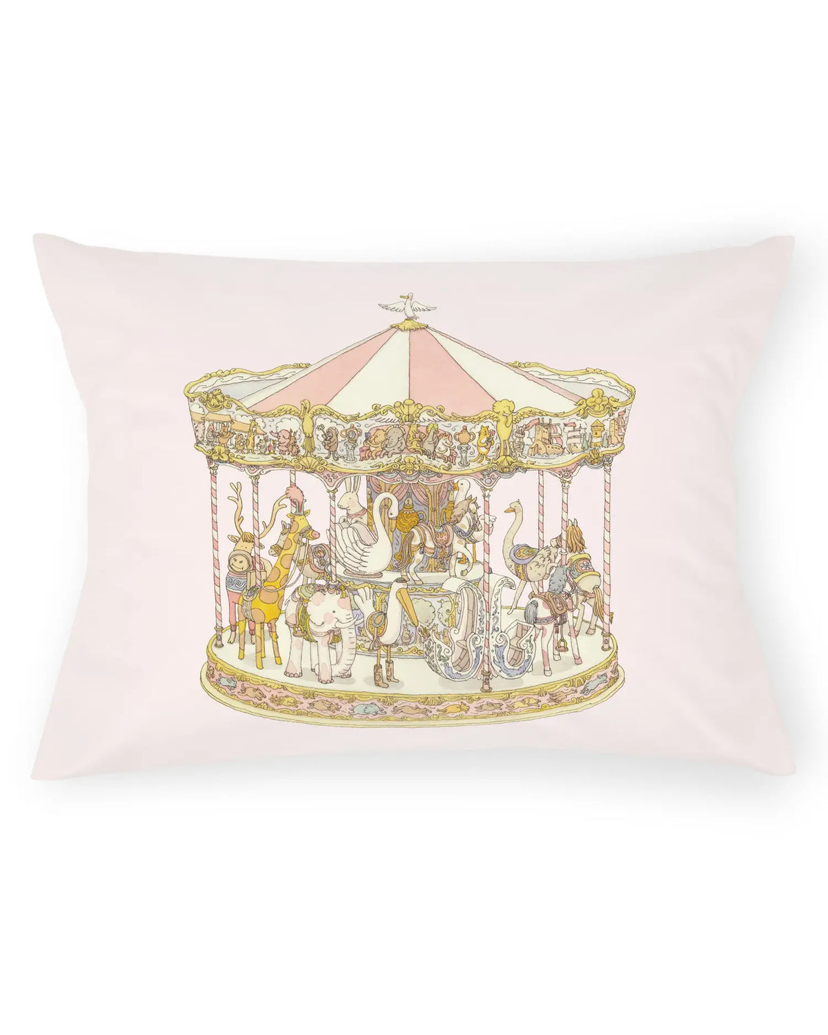 Atelier Choux Pink Carousel Velour Cushion