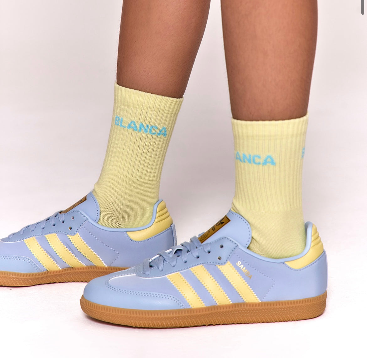 Blanca Sport Girls Yellow Logo Socks