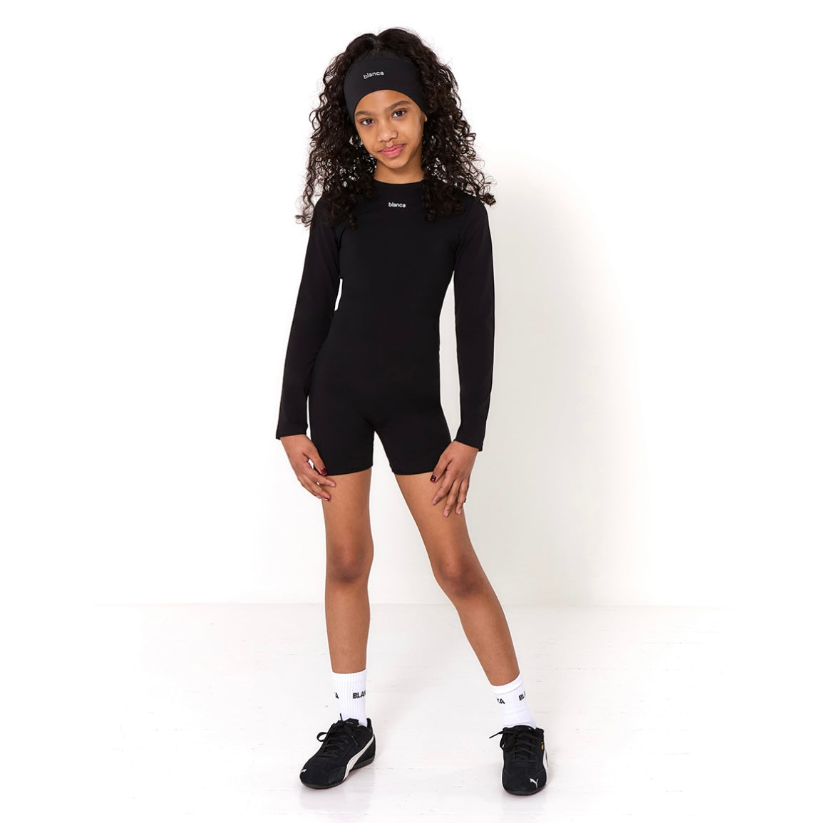 Blanca Sport Girls Black Unitard