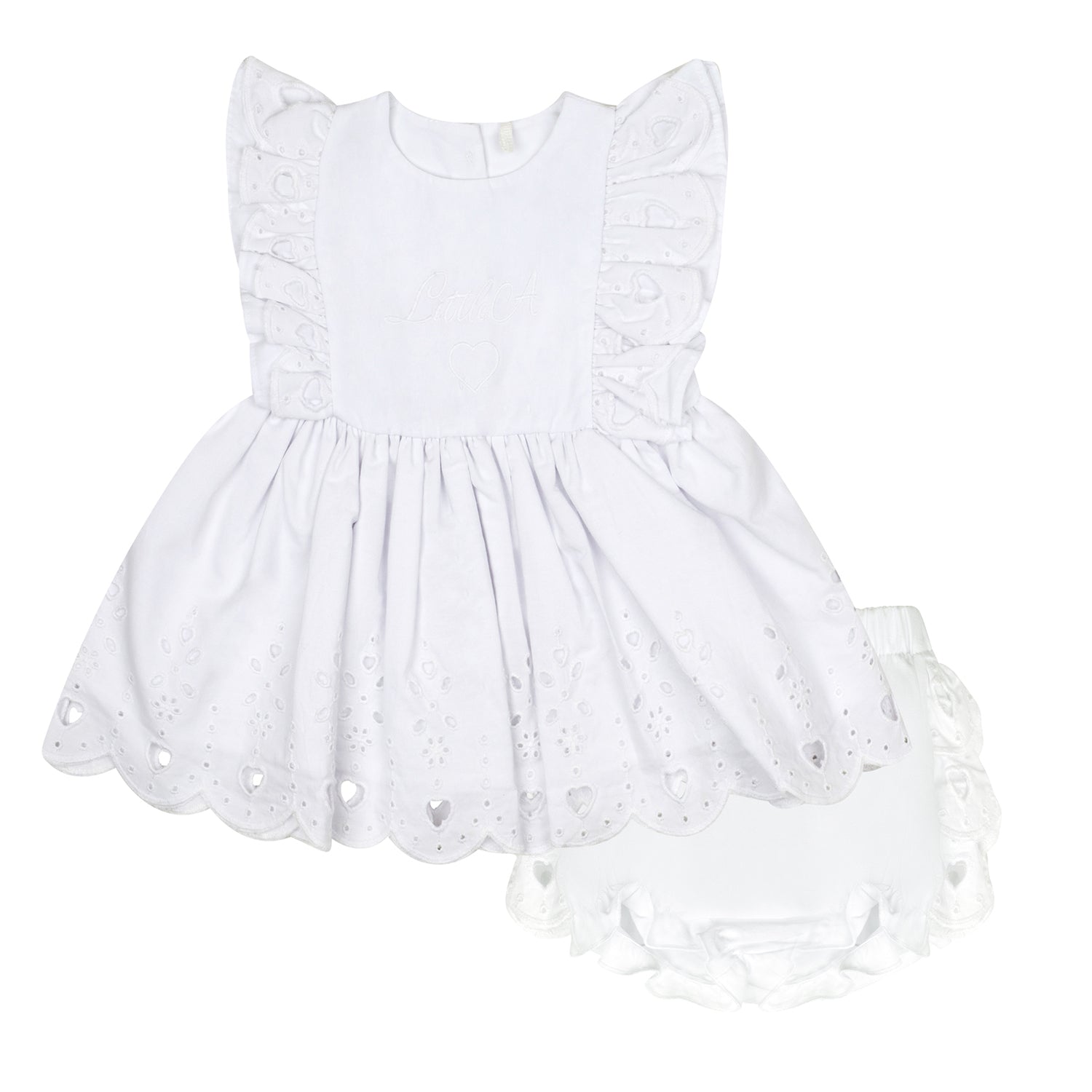 Baby girl white broderie anglaise outlet dress