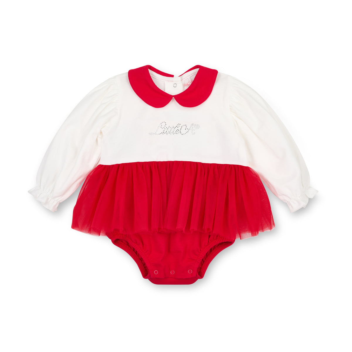 Little A Baby Red Kimberly Tulle Romper