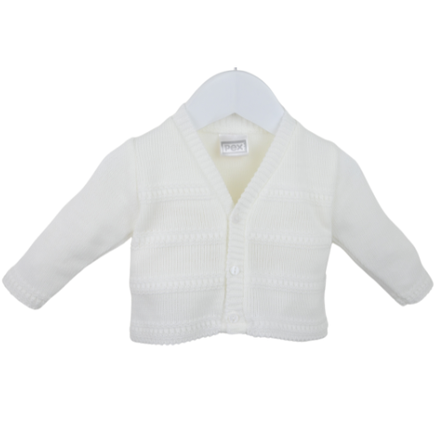 Pex Baby Boys White Thomas Cardigan