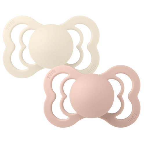 BIBS Supreme Baby 2 Pack Ivory/Blush Dummies