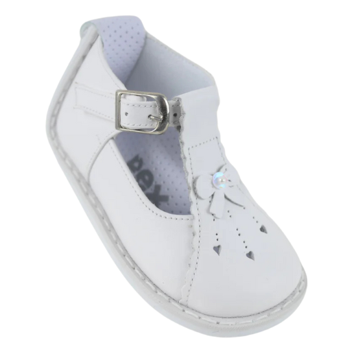 Pex Baby White Bianca Bow Shoes