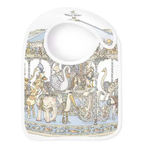 Atelier Choux Blue Carousel Bib