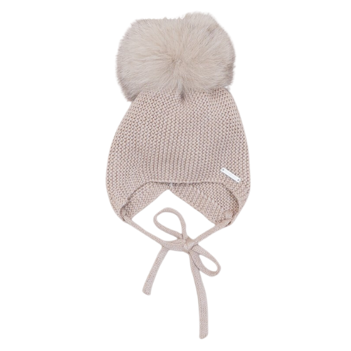 Pangasa Sand Knit Tie Pom Pom Hat