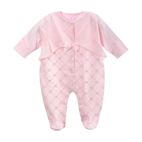 Sofija Pink Bow Emily Babygrow