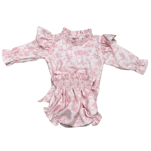 Phi Baby Pink Toile de Jouy Outfit