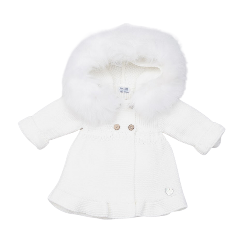 Pangasa Ivory Knitted A-Line Jacket
