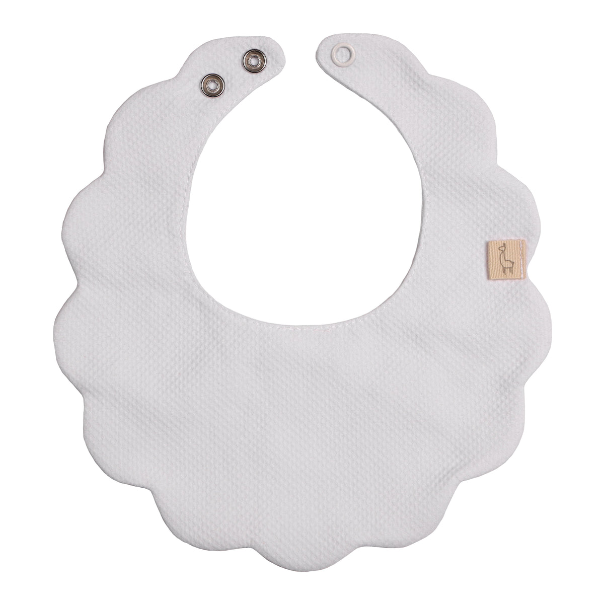 Baby Gi White Scallop Bib
