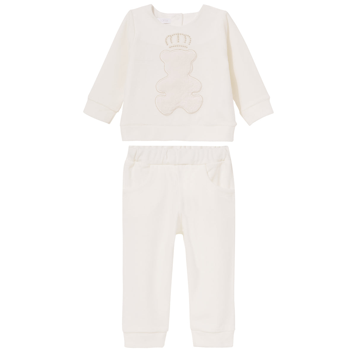 Sofija Baby Ivory Teddy Outfit