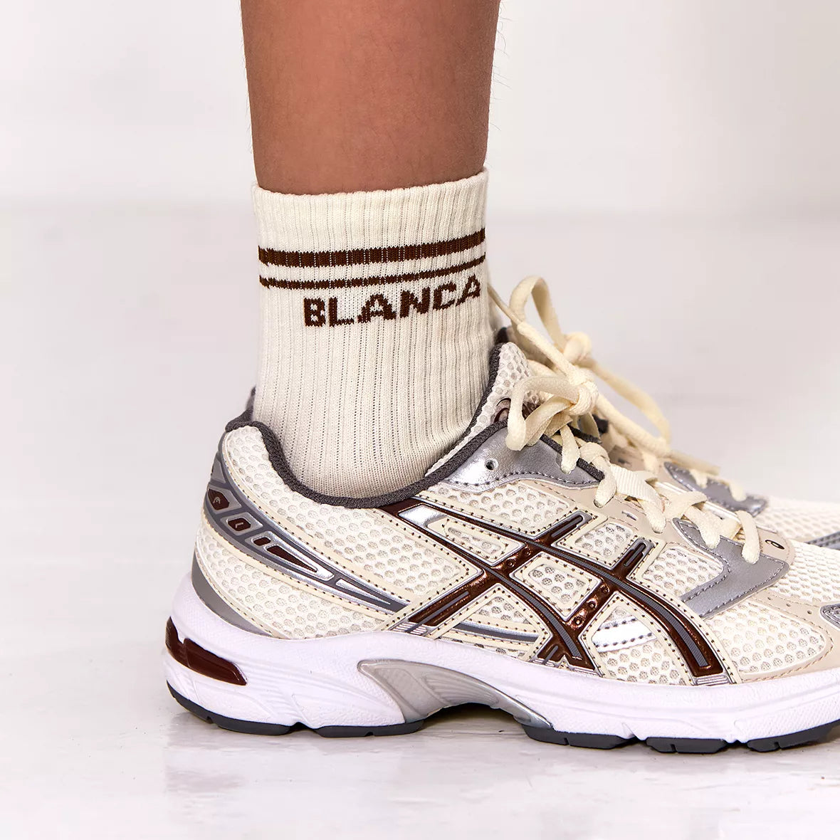 Blanca Sport Girls Cream Logo Socks