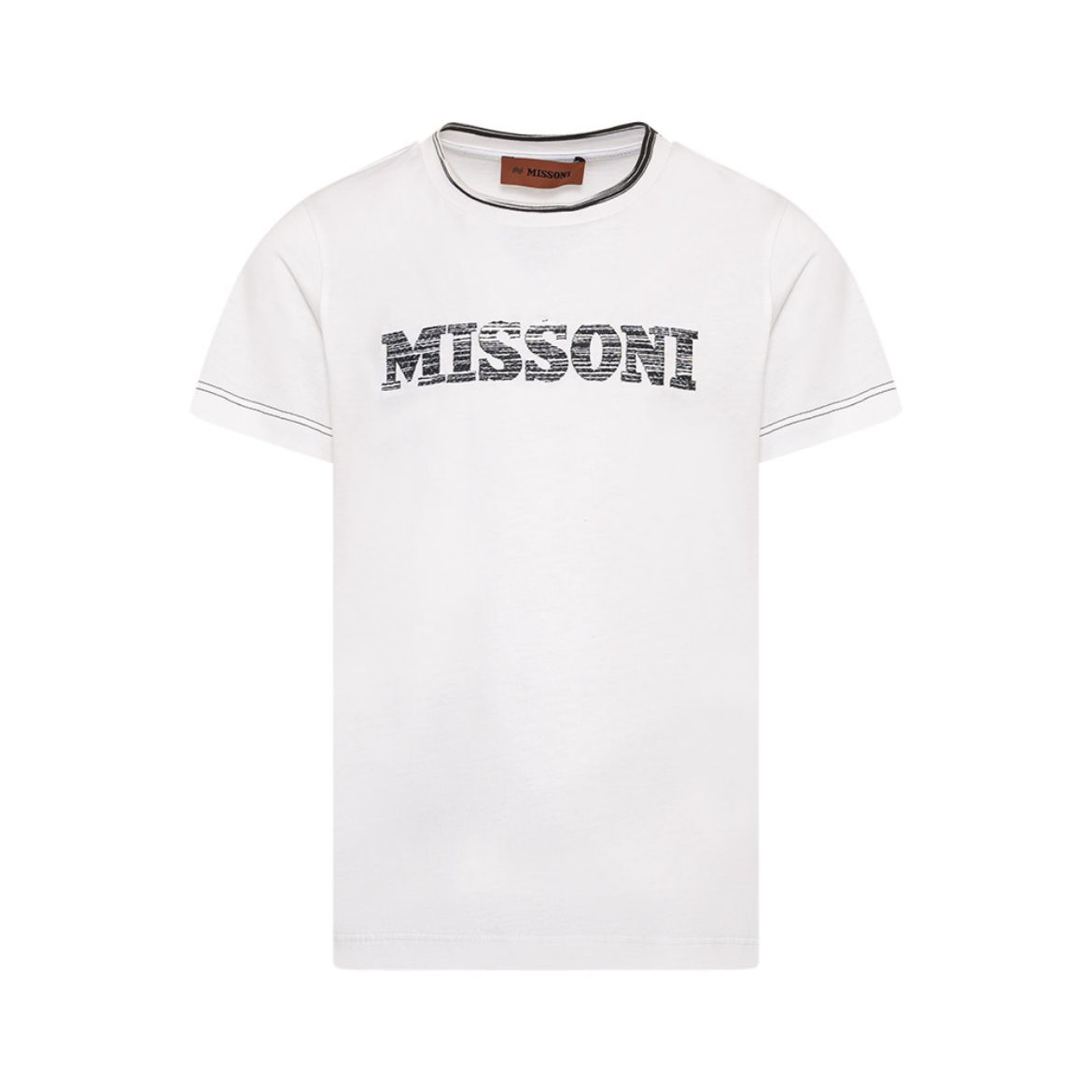 Missoni Boys White & Black Logo T-Shirt