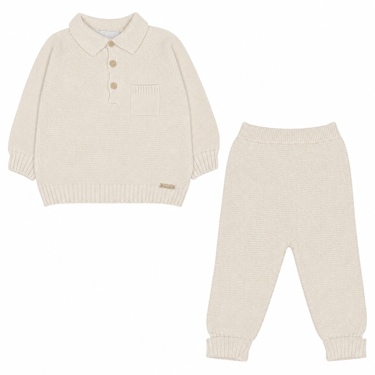 Martin Aranda Beige Knit Polo Outfit