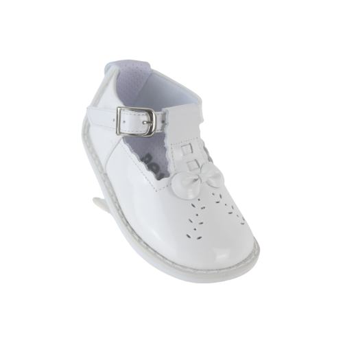 Pex White Patent Bow 'Emery' Shoes