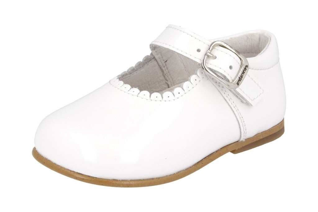 Andanines White Patent Mary Jane Shoes