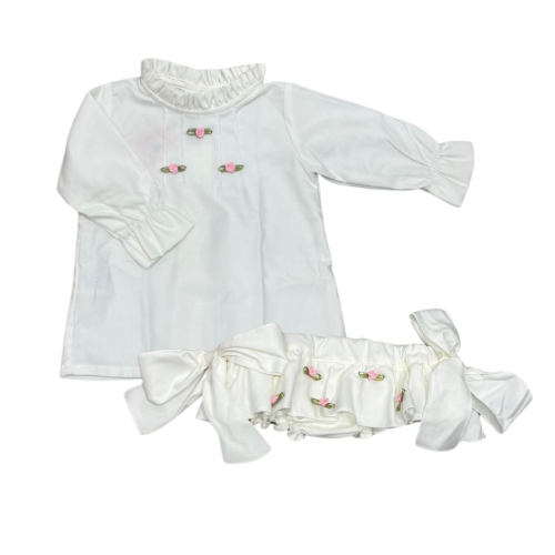 Phi Baby Ivory Rosebud Bloomers Set