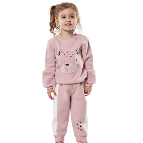 Ebita Baby Pink Bear Jogsuit