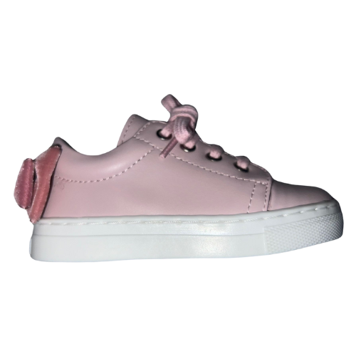 Borboleta Pink Velvet Bow Trainers