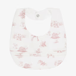 Pureté Du Bébé Pink Toile De Jouy Bib