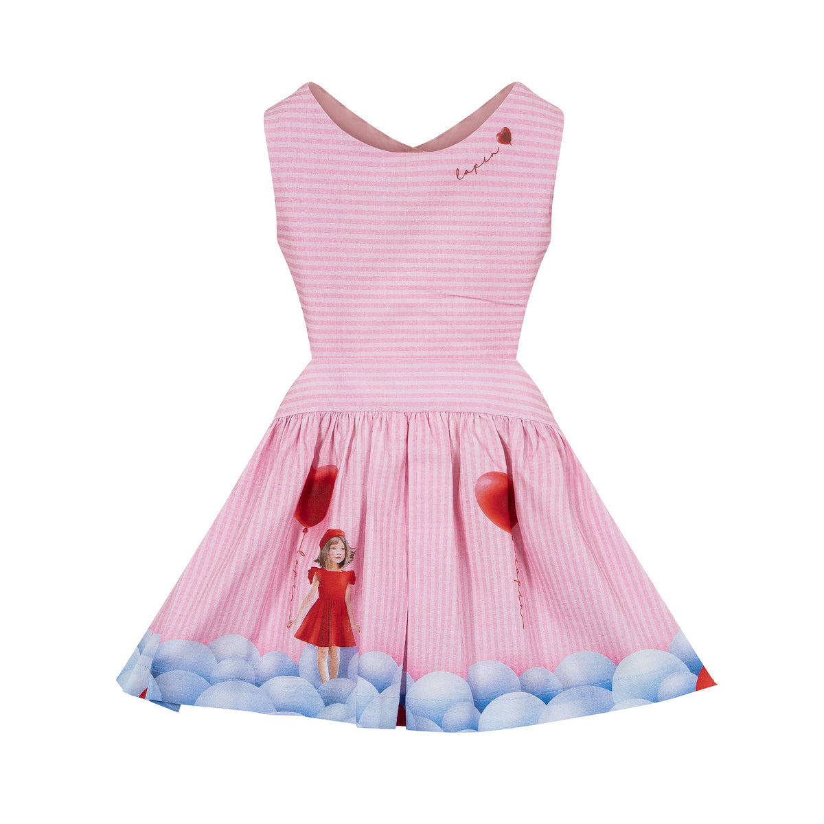 Lapin House Girls Pink Stripe Dress