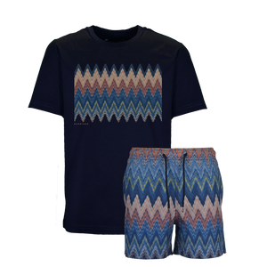 Moda Bandidos Navy SQ Zig Swimshorts Set