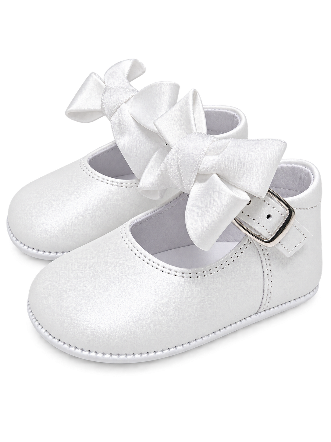 Andanines Baby White Bow Pre Walkers