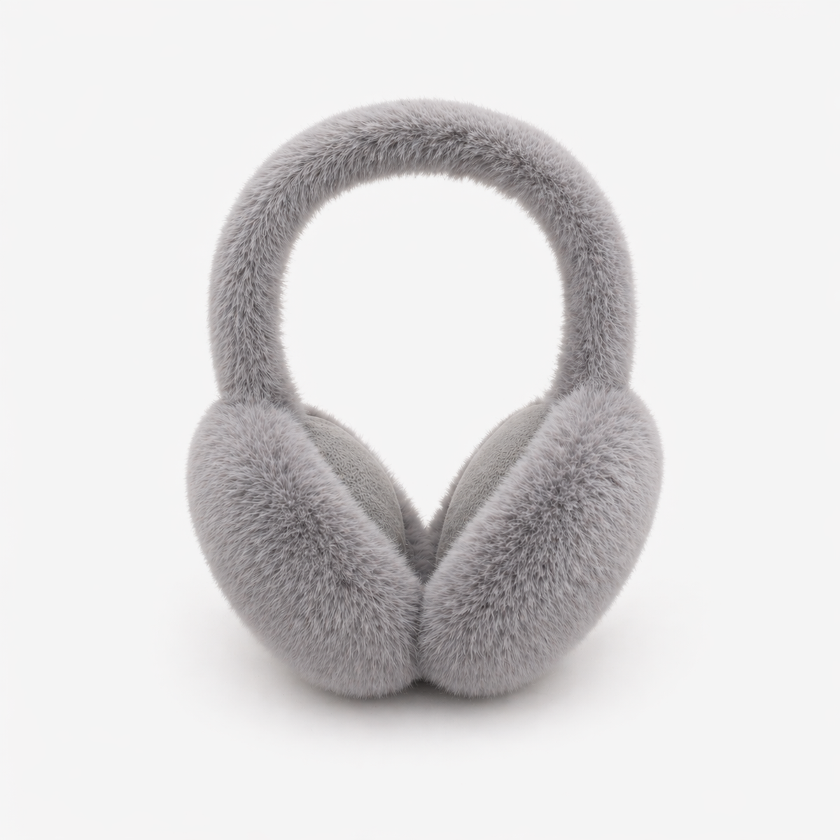 Caramelo Girls Grey Fur Earmuffs