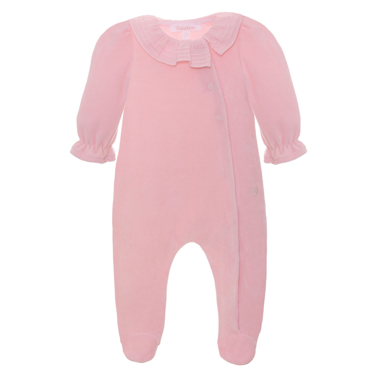 Patachou Baby Girl Pink Velour Babygrow