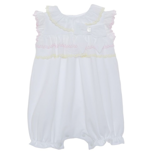 Patachou Baby White Frill Bow Romper