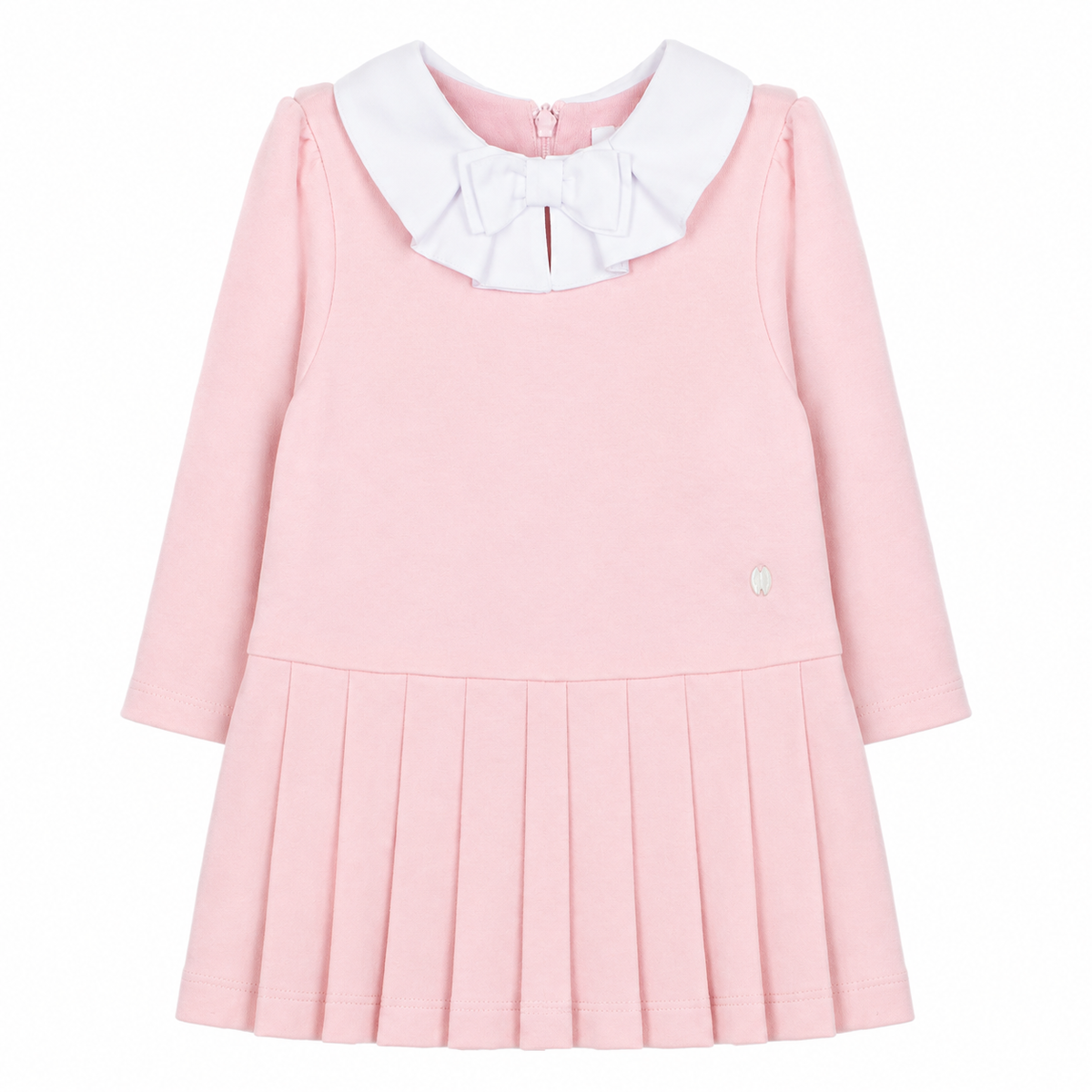 Patachou Baby Pink Bow Collar Dress