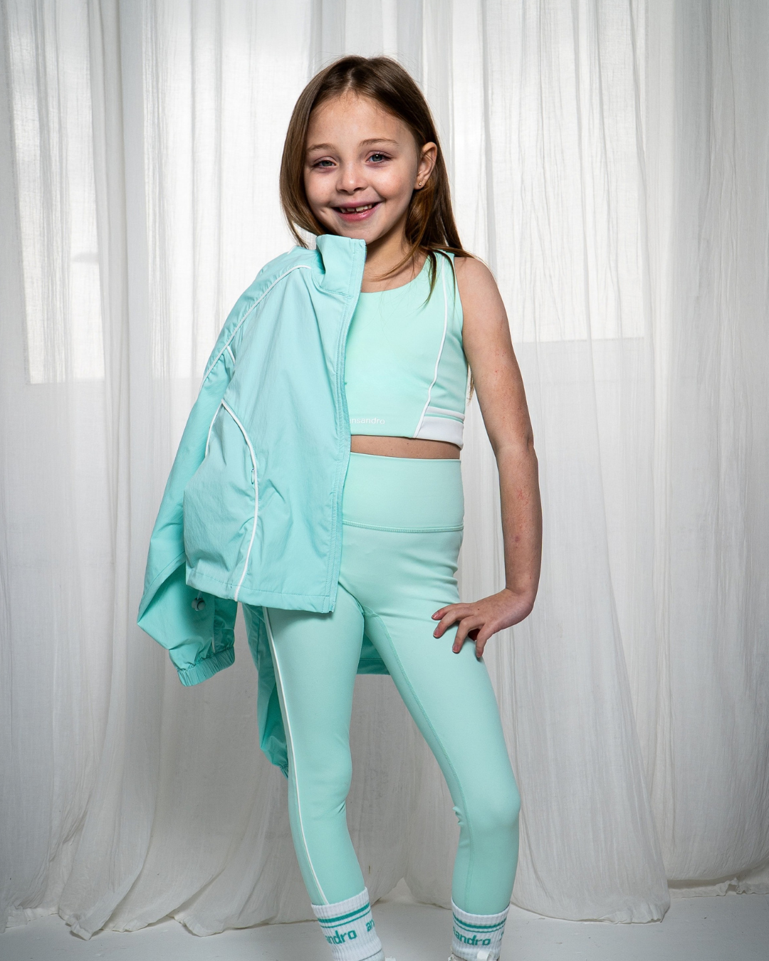 Ansandro Kids Mint Activewear Leggings Set