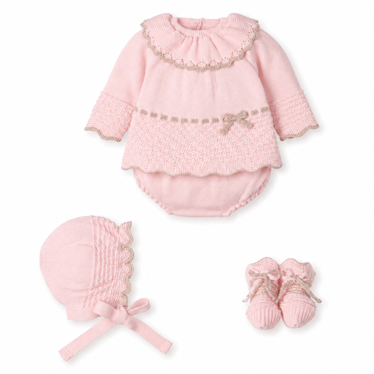 Mac Ilusion Baby Pink Bow Jam Pants Set
