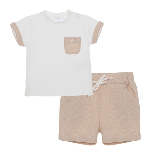 Patachou Baby Beige Shorts Set