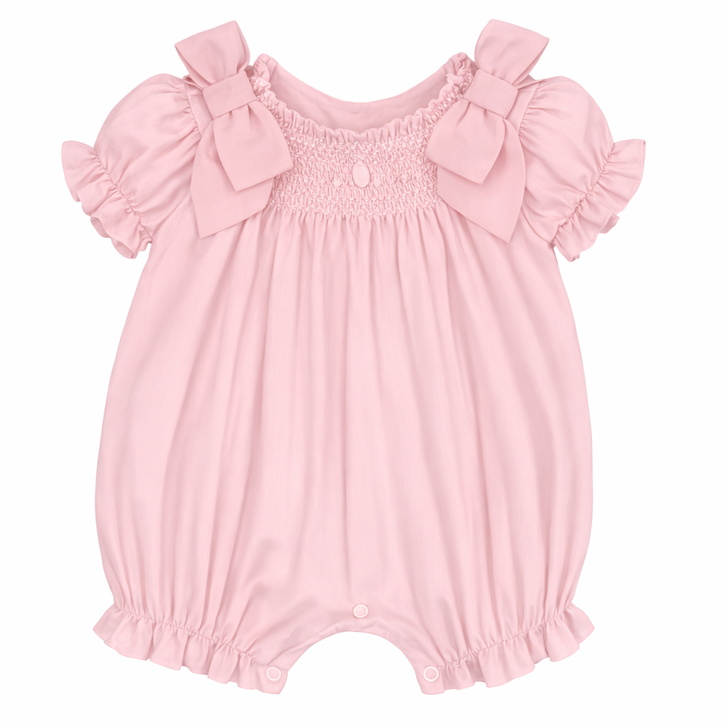 Patachou Baby Girls Pink Bow Romper