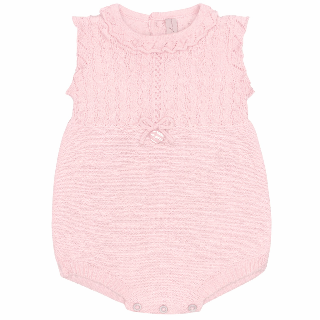 Martin Aranda Pink Knit Bow Romper