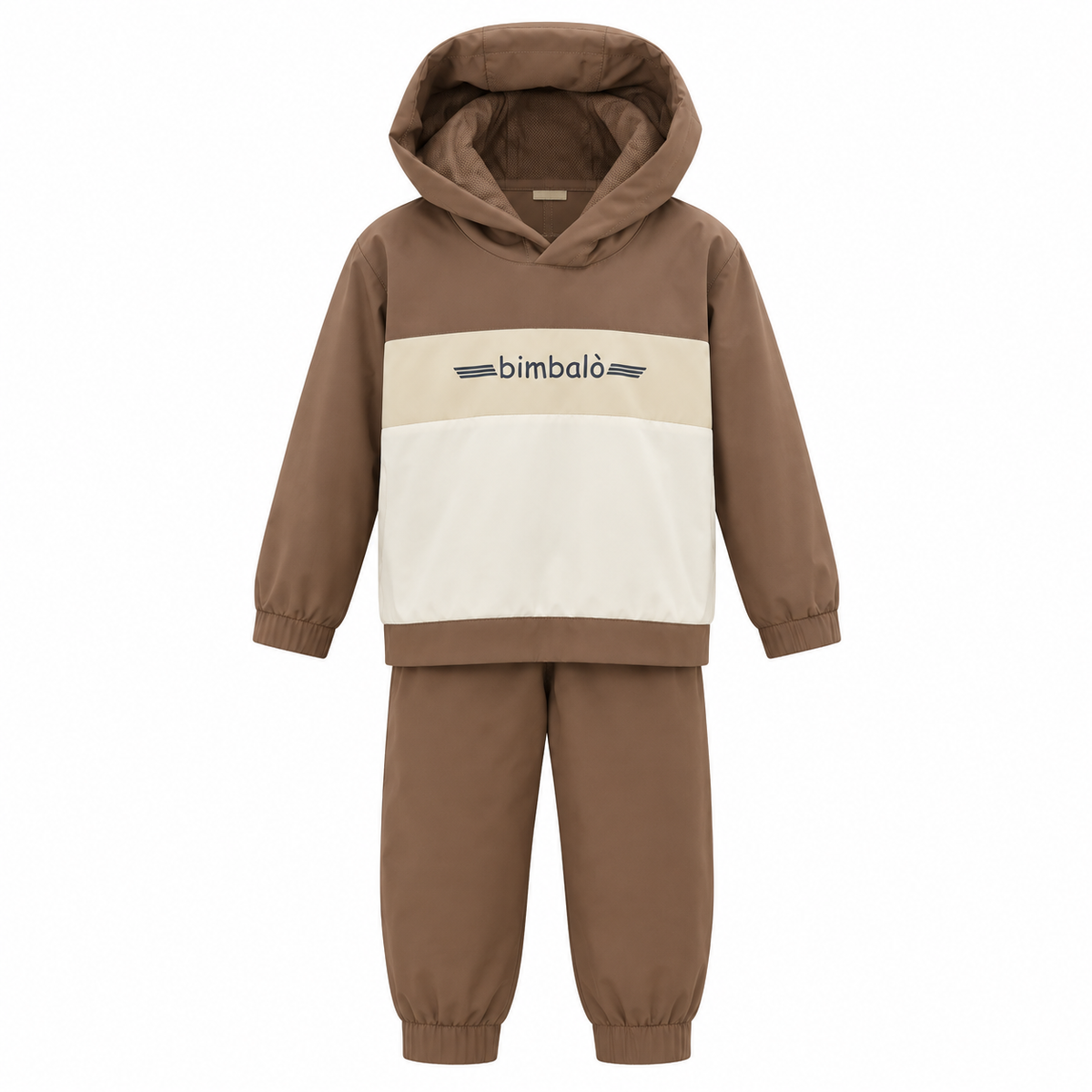 Bimbalo Baby Boys Brown Hooded Jogsuit