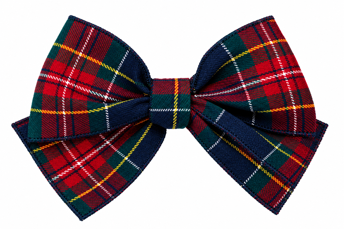 Phi Girls Tartan Print Hairbow
