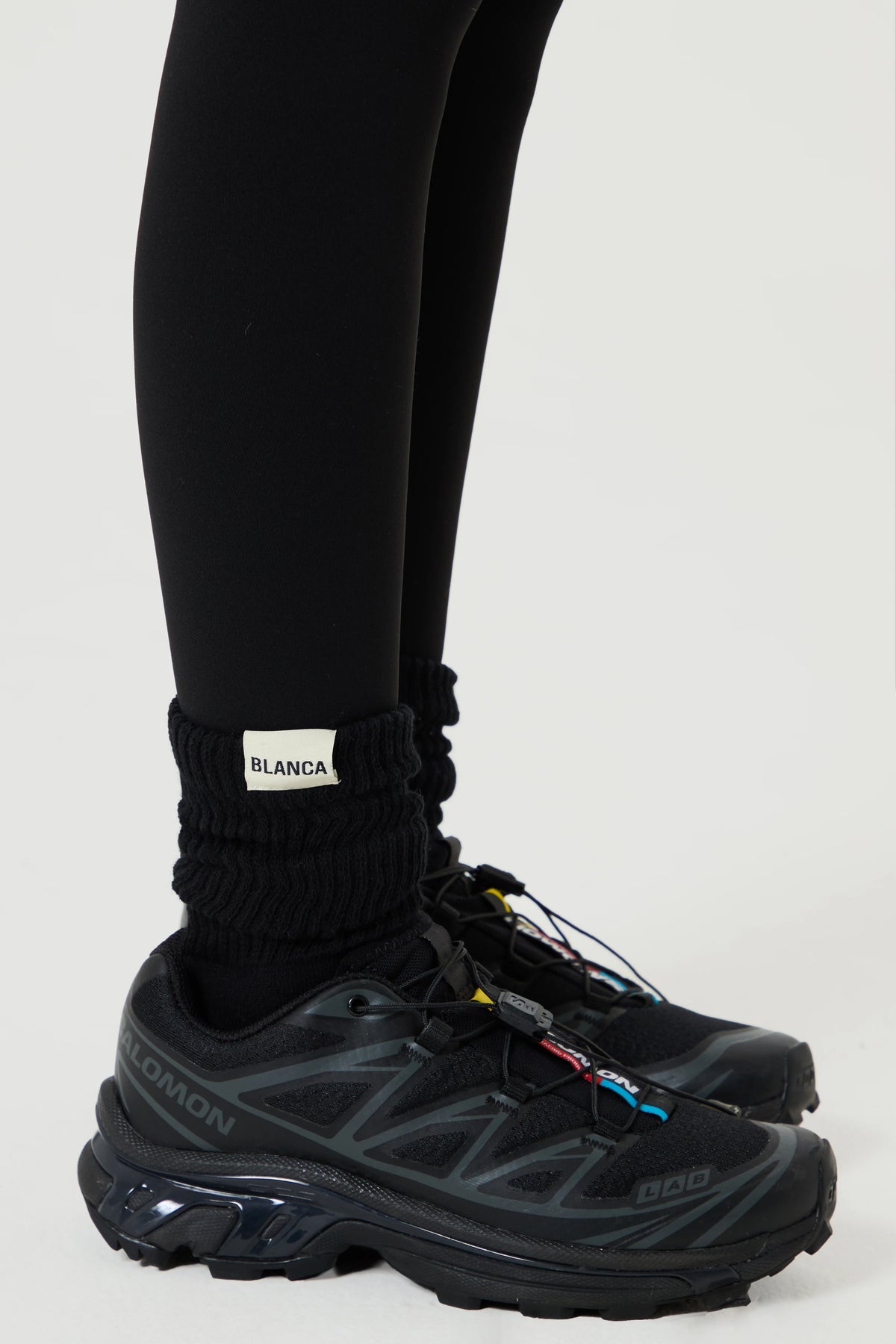 Blanca Sport Black Knit Logo Socks